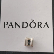 Load image into Gallery viewer, Pandora Sterling Silver Open Letter M Alphabet Charm with Heart Pattern - 797467
