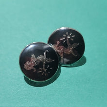 Load image into Gallery viewer, Vintage Sterling Silver Goddess Mehkala Dancer Niello Earrings, Made In Siam
