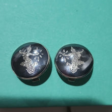 Load image into Gallery viewer, Vintage Sterling Silver Goddess Mehkala Dancer Niello Earrings, Made In Siam