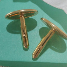 Load image into Gallery viewer, Vintage Goldtone Men&#39;s Initial Letter R Engraved  Cuff Links
