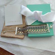 Load image into Gallery viewer, Jenny Bird Austin Cuff Bracelet Mixed Metals Gold Silver Chain Multi Strand