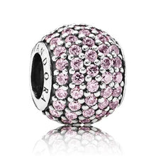 Load image into Gallery viewer, Pandora Sterling Silver Pave Lights Charm with Salmon Zirconia - 791051Pcz