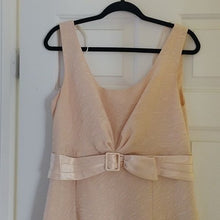 Load image into Gallery viewer, Plaza South Collection Belted Dress in Pale Gold, Size 14