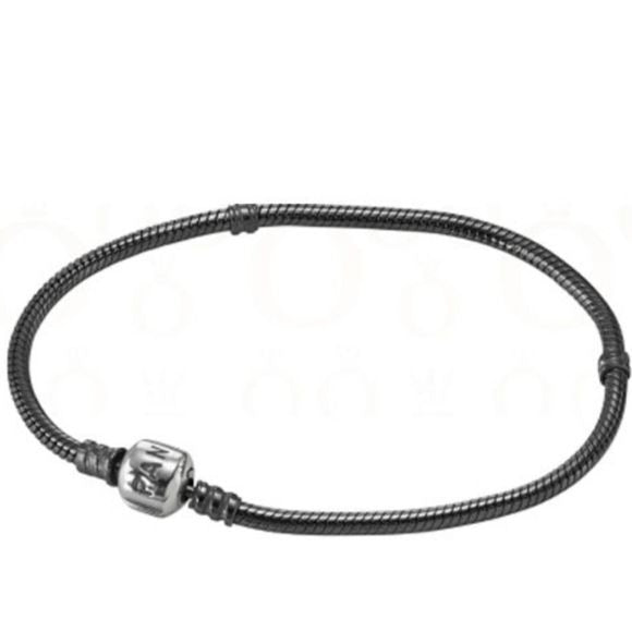 Pandora Oxidized Sterling Bracelet with Silver Pandora Snap Clasp - 590702-OX-B