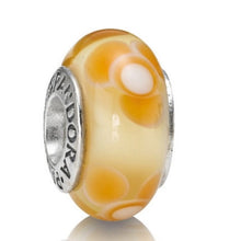 Load image into Gallery viewer, Pandora Retired Pale Orange Flowers for You Murano Glass Bead - 790645