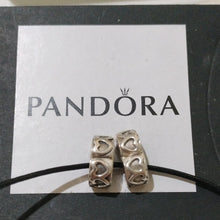 Load image into Gallery viewer, Pandora Sterling Silver Row of Hearts Clips, Set of 2, 791978