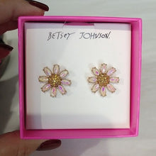 Load image into Gallery viewer, Betsey Johnson Goldtone Flower Earrings + 8 pair Low Cuts Sock Gift Set
