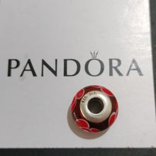 Load image into Gallery viewer, Pandora Retired Tangerine Flowers for You Murano Glass Bead - 790646

