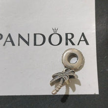 Load image into Gallery viewer, Pandora Sterling Silver Sparkling Palm Tree Dangle Travel Charm w/CZ 791540