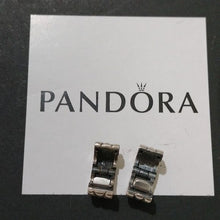 Load image into Gallery viewer, Pandora Sterling Silver with 14K Gold Sunburst Clip Charm 790216, Set of 2