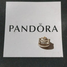 Load image into Gallery viewer, Pandora Sterling Silver and 14K Gold Romantic Union Wedding Pillow Bead -790549D