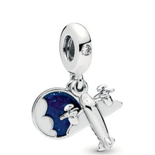 Load image into Gallery viewer, Pandora Sterling Silver Propeller Plane Airplane Travel Dangle Charm 798027cz