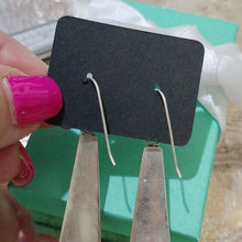 Load image into Gallery viewer, Sterling Silver, Turquoise, Jet + Mother-of-Pearl Earrings by Theresa Joe Navajo