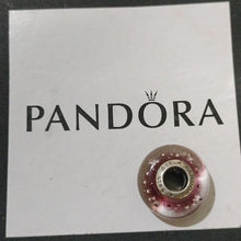 Load image into Gallery viewer, Pandora Sterling Silver Purple Effervescence Murano Glass Bead w/ CZs - 791616cz