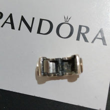 Load image into Gallery viewer, Pandora Sterling Silver with 14K Gold +Diamond Double Heart Clip - 790382D