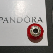 Load image into Gallery viewer, Pandora Retired Sterling Silver Red Fascinating Murano Glass Bead - 791066
