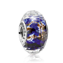 Load image into Gallery viewer, Pandora Deep Ocean Sea Glass Faceted Murano Charm 791609 Retired
