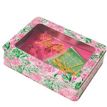 Load image into Gallery viewer, Lilly Pulitzer Cookie Cutters Set of 3 & Exchange Kit in Metal Tin Hostess Gift