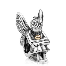Load image into Gallery viewer, Pandora Sterling Silver Sitting Pixie Fantasy Bead with 14K Gold Heart -791206