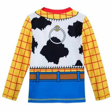 Load image into Gallery viewer, Disney Pixar Sheriff Woody L/S Rash Guard Costume shirt, Size 4
