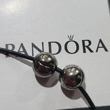 Load image into Gallery viewer, Pandora Retired Sterling Silver + Black Rhodium Sphere Clips, Set Of 2- 791000BR