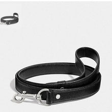 Load image into Gallery viewer, Coach F26178 Small Leather Dog Pet Leash, SV/Black