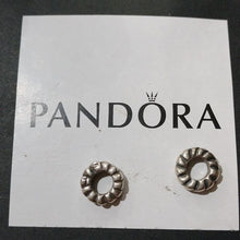 Load image into Gallery viewer, Pandora Retired Sterling Silver Heart Row Spacers, Set of 2 790204