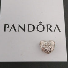 Load image into Gallery viewer, Pandora 925 I Love My Pet Dog or Cat Animal Heart Paw Print Charm w CZs