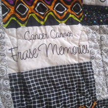 Load image into Gallery viewer, What Cancer Cannot Do Handmade Lap Quilt, 50" x 38"