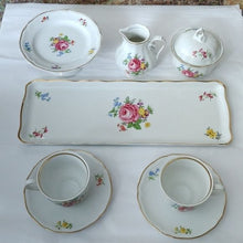 Load image into Gallery viewer, Schirnding Bavaria Tea Set Sandwich Tray Creamer Sugar Bowl Cups Saucers Dresden