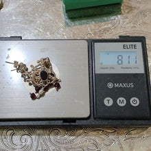 Load image into Gallery viewer, Sterling Silver, Garnets & Pearl Chandelier Earrings