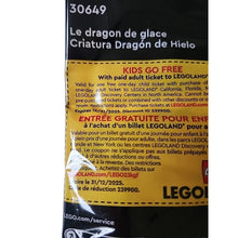Load image into Gallery viewer, LEGO Ninjago Ice Dragon Creature Polybag Set 30649, 70 Pieces, 2-in-1 New