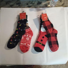 Load image into Gallery viewer, 4 Pair Hallmark Christmas Crew Socks
