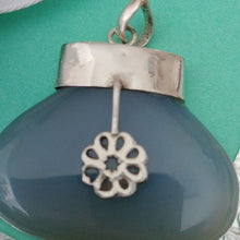 Load image into Gallery viewer, Sterling Silver Prehnite Flower Drop Pendant
