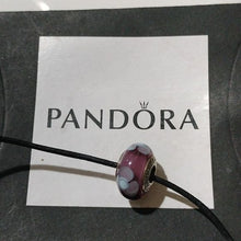 Load image into Gallery viewer, Pandora Sterling Silver Purple + Blue Flowers For You