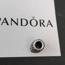 Load image into Gallery viewer, Pandora Sterling Silver Pave Heart Bead with Black Nano Crystals - 791052nck