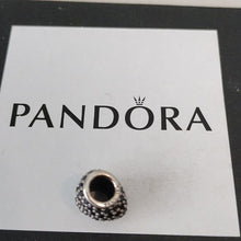 Load image into Gallery viewer, Pandora Sterling Silver Pave Heart Bead with Black Nano Crystals - 791052nck