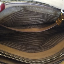 Load image into Gallery viewer, Prada Saffiano Lux Promenade Top Handle Satchel Bag in Cameo B…