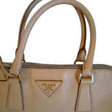 Load image into Gallery viewer, Prada Saffiano Lux Promenade Top Handle Satchel Bag in Cameo B…