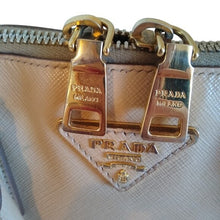 Load image into Gallery viewer, Prada Saffiano Lux Promenade Top Handle Satchel Bag in Cameo B…