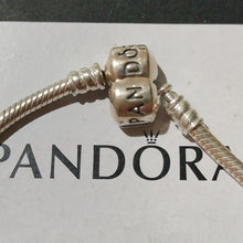 Load image into Gallery viewer, Pandora Sterling Silver 7" Snakechain Starter Bracelet + Lotsa Love Charm 790174