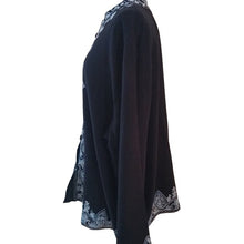 Load image into Gallery viewer, Take Two Embroidered Long Sleeved Jacket, Navy, Size 3X