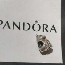 Load image into Gallery viewer, Pandora Sterling Silver Lucky Cat Animal Bead w/ Red Enamel - 790989EN05