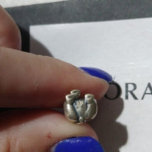 Load image into Gallery viewer, Pandora Sterling Silver Lucky Cat Animal Bead w/ Red Enamel - 790989EN05