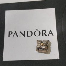 Load image into Gallery viewer, Pandora Sterling Silver and 14K Gold Bear Hug Animal Bead with Heart - 791395
