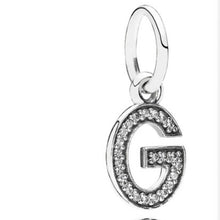 Load image into Gallery viewer, Pandora Sterling Silver Initial G Pendant with Clear Zirconia 791319CZ