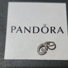 Load image into Gallery viewer, Pandora Sterling Silver Initial G Pendant with Clear Zirconia 791319CZ