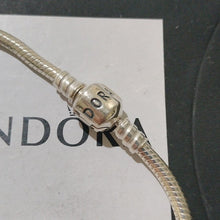 Load image into Gallery viewer, Pandora Sterling Silver 7" Snakechain Starter Bracelet w/ Letter C Charm 790323C