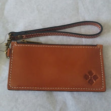 Load image into Gallery viewer, Patricia Nash P20401 ALMERIA Leather Credit Card Wristlet RFID-Tan