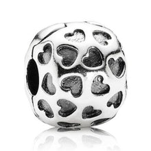 Load image into Gallery viewer, Pandora Showered with Hearts Clip Charm 791037 Sterling Silver…